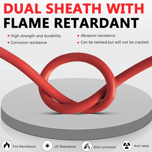 Vansdon Cabo de extensão de painel solar de 6 x 6 m, cabo solar 10AWG, cabo de painel solar com cone