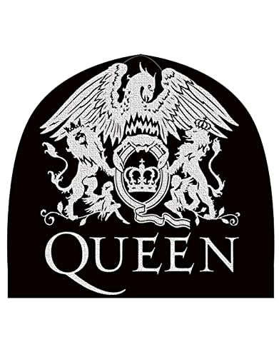 Image of Queen Beanie Hat Classic Crest Metal Band Logo Official Mens Black One Size One Size