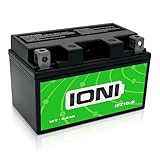 IONI 744295 ITZ10-S 12V 8.6Ah AGM Compatibile con MG10ZS / YTZ10S Batteria Moto sigillata/Senza Manutenzione, 8,6Ah