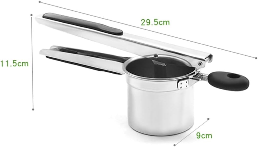 LABRIMP Non- Silicone Handle Potato Tool Food Pressing Device Interchangeable Disks for Pureeing Vegetables and Fruits for Making Smooth Potatoes