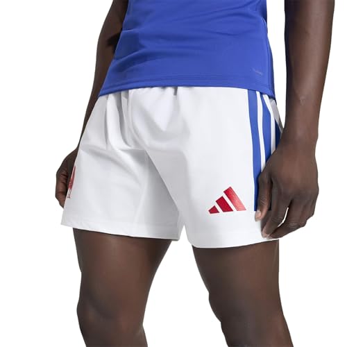 adidas Homme France Rugby Replica Playing Short Shorts, White, XL