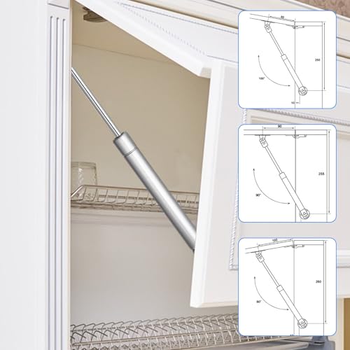 Simsky 2PCS Gasdruckfeder, schranktür dämpfer, 100N/10kg Gasdruckdämpfer als Schranktür Dämpfer & Soft Close Feder für Küchenschränke, Bücherregale und Möbelklappen