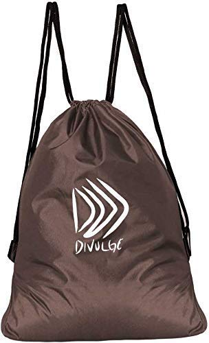 DIVULGE Polyester Drawstring Rucksack Backpack (Brown)-image-34