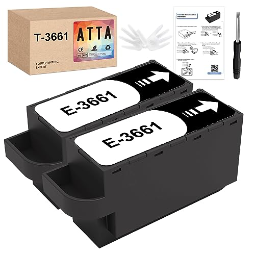 Boîte d'entretien d'encre T3661 pour imprimante XP-15000 et XP-8500 ATTA Lot de 2