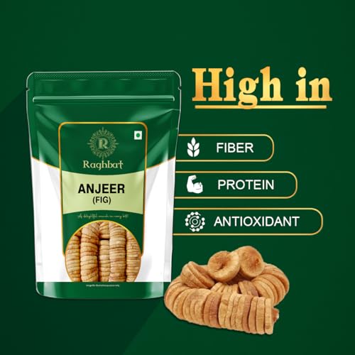 Image of Raghbat Premium Dried Anjeer,1Kg | Afghani Anjeer I Low in Fat | Healthy Snack I Rich Source of Vitamins Dietary Fiber | Dry figs| Combo Pack of 2-500g Each