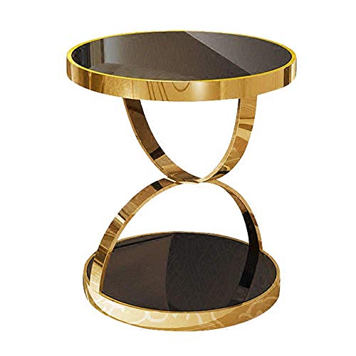 Home&Selected Furniture/Round Tempered Glass End Table Side Table Coff