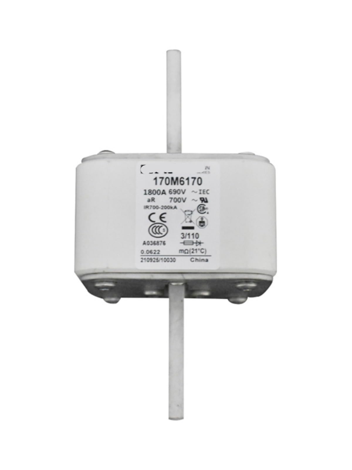 Fusible basse tension 170M6170 à soufflage rapide pour composants électroniques automobile