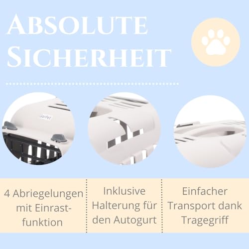 Hundebox Auto Rückbank Transportbox Katze Katzentransportbox Transportbox Kaninchen Katzenkorb Transport Hundetransportbox Grau