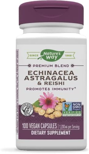 Nature's Way Echinacea Astragalus & Reishi, Immune Support*, 100 Capsules