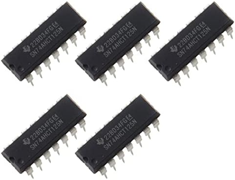 Horinktor 5pcs SN74AHCT125N 4-ch, 4.5-V to 5.5-V buffers with TTL-Compatible CMOS inputs and 3-State outputs.