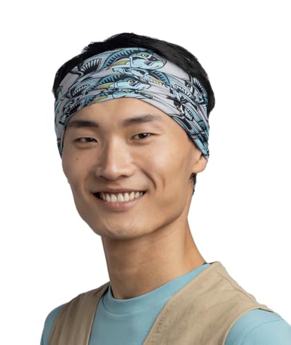 Image of BUFF CoolNet UV Neck Gaiter, UPF 50 Sun Protection, Breathable, Versatile, Quick Dry Face Mask, Fishing Designs, Adult Size