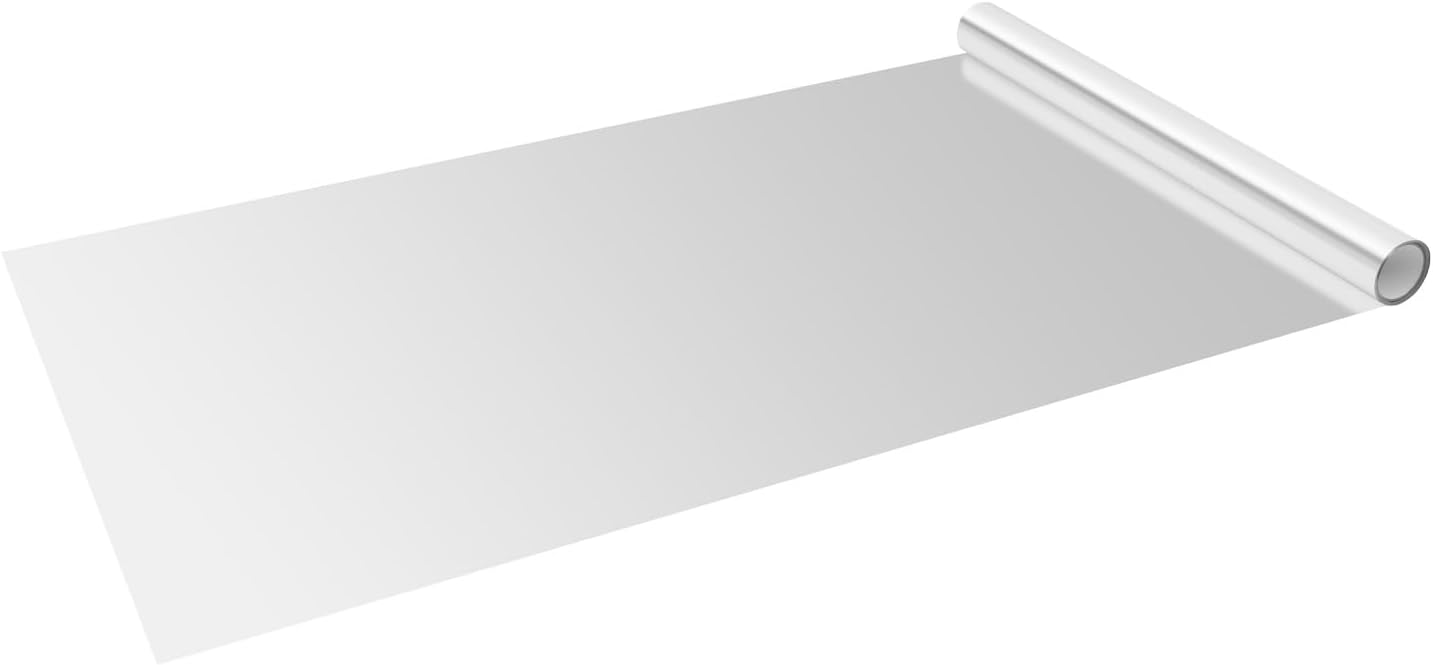 Mirror Rug, 65 x 3ft Silver Reflective Aisle Runner, PET Material Mirror Wedding Carpet for Floor, Easy Cut to Size Walkway Rug, Low Pile Entrance Carpet for Party, Banquet & Event Decoration