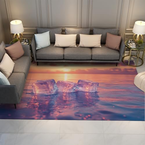 Tapis de sol à poils ras lavable pour un entretien facile du salon