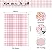 CaliLain 100 Sheets Gingham Tissue Paper; 14 x 20 Inch Pink and White Checkered Tissue Paper for Baby Shower, Wedding, Birthday, Valentines Gift Wrapping; DIY Art Crafts Gingham Wrapping Papers