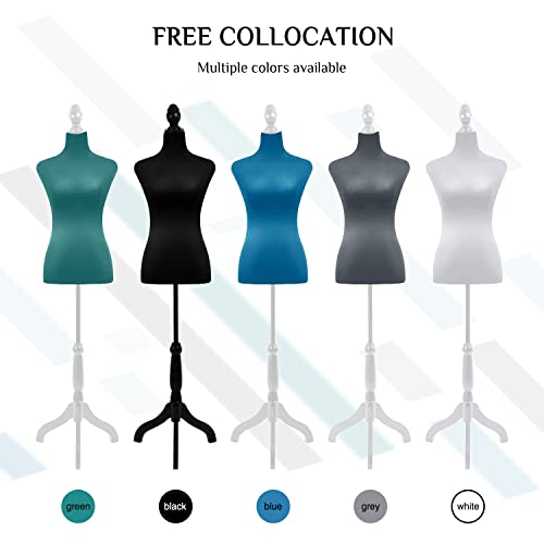 Mannequin Body Female,Dress Form Sewing Mannequin Torso With Stand 50-63 Inch Portable Adjustable Mannequin For Clothes Display Sewing Wooden Tripod Base,White #TOP5