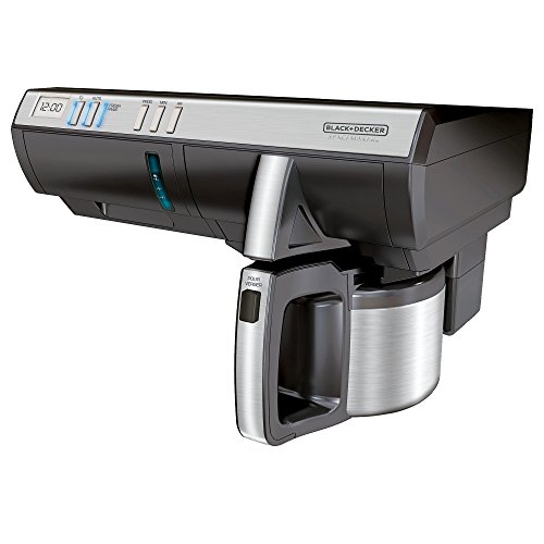 BLACK+DECKER SCM2000BD SpaceMaker Under The Cabinet 8-Cup Programmable Coffeemaker with Thermal Carafe, Stainless Steel/Black