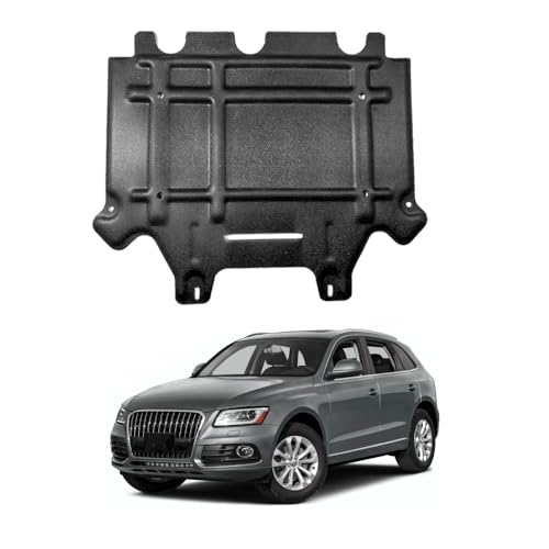Image of New Engine Splash Shield Fit for Audi Q5 2009-2017 Under Engine Cover Compatible with Q5 2010-2016 Engine Guard Fit for Q5 2011 2012 2013 2014 2015 Front Engine Gearbox Guard