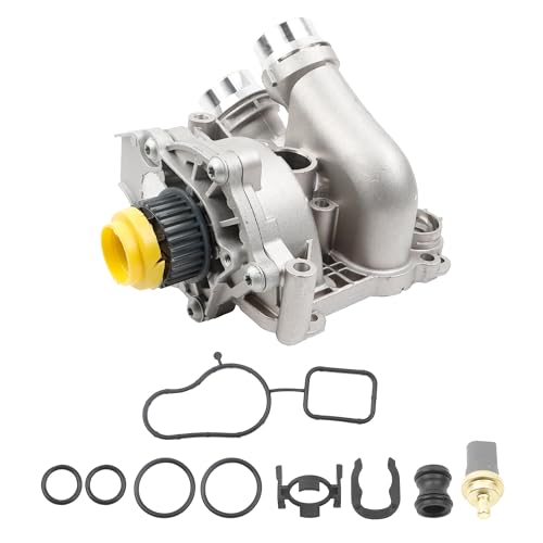 Dasbecan Aluminum Electric Engine Water Pump Assembly Replaces# 06H121026CQ 06H121026AB Compatible with 2008-2016 Audi A3 A4 A5 A6 Q3 Q5 TT VW Beetle CC Eos GTI Jetta Passat Tiguan 2.0L 2.0T