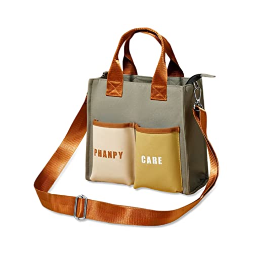 SONARIN Stylish Lightweight Diaper Bag Tote,Waterproof Nappy Changing Bag Satchel Messenger Bag Portable Travel Mommy Bag(Green)