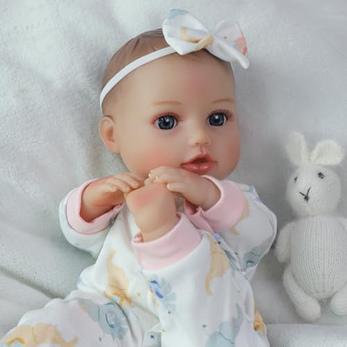 Muñeca bebé realista SCOM de 16 pulgadas con accesorios miniatura 3