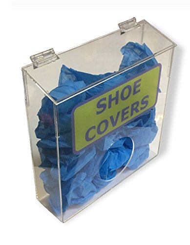 Wall Mountable Shoe Covers Clear Acrylic Dispenser/Storage Box