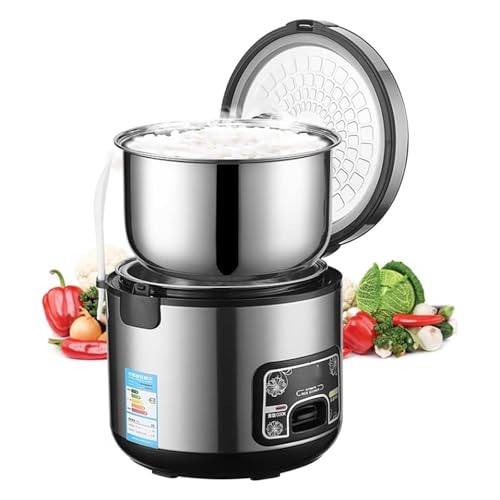 Cuiseur à riz (2-5 L) Cuve intérieure antiadhésive en acier inoxydable 201, fonctions de cuisson/réchauffage en acier inoxydable, alimentation 220-240 V UK/EU(3L)