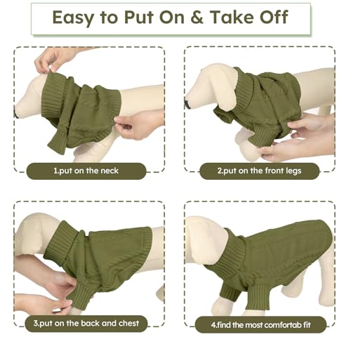 Image of Queenmore Small Dog Sweater for Small Dogs Boy, Winter Dogs /Cats Pullover