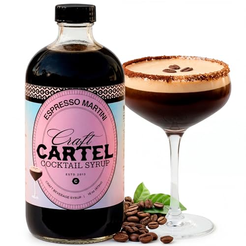Craft Cartel Espresso Martini Cocktail Mixers | 16oz | For Alcohol Drinks & Mocktail Drinks Mixer