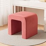 Tissu élégant: le velours enveloppe le tabouret, le cordon est soigné et lui confère un aspect luxueux. Facile à nettoyer et à entretenir avec un chiffon doux.