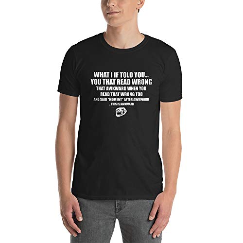 Queue Essentials Funny Mens Womens T-Shirt This is Awkward White Shirt - BK Large Queue Essentials Funny Mens Womens T-Shirt This is Awkward White Shirt - BK Large