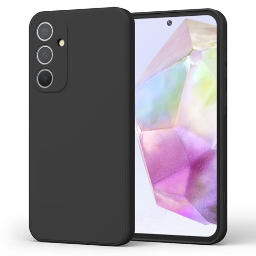 Image of Tobfit Silicone Phone Case for Samsung Galaxy A35, Durable Shockproof Phone Cover for Samsung Galaxy A35 (Black)