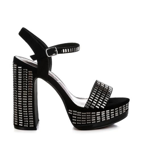 Starlet Rhinestones Embellished Ankle Strap Heels