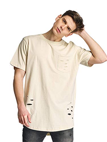 Urban Classics tè a Costine T-Shirt, Avorio (Sand