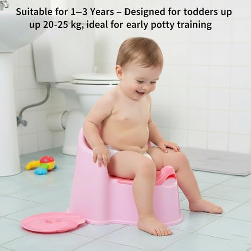 Image of Safe-O-Kid Potty Training Combo | 1 Cushioned Potty Seat, 1 Potty Training Seat, 1 Pair Anti-Slip Knee Pads, 1 Baby Bath Towel & 1 Bath Shampoo Hat | Baby Toilet Training for Toddlers - Assorted
