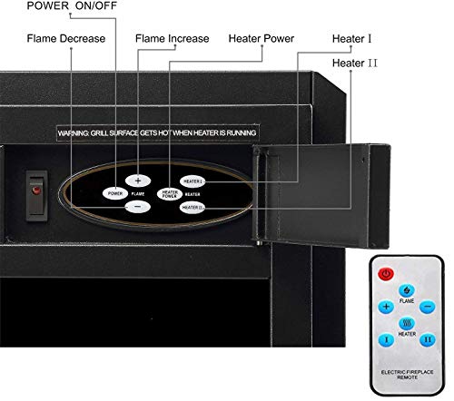 Joy Pebble 36'' Wood Electric Fireplace Mantel Package Freestanding Heater Corner Firebox With Log Hearth And Remote Control,750-1500W (Ivory White) #TOP4