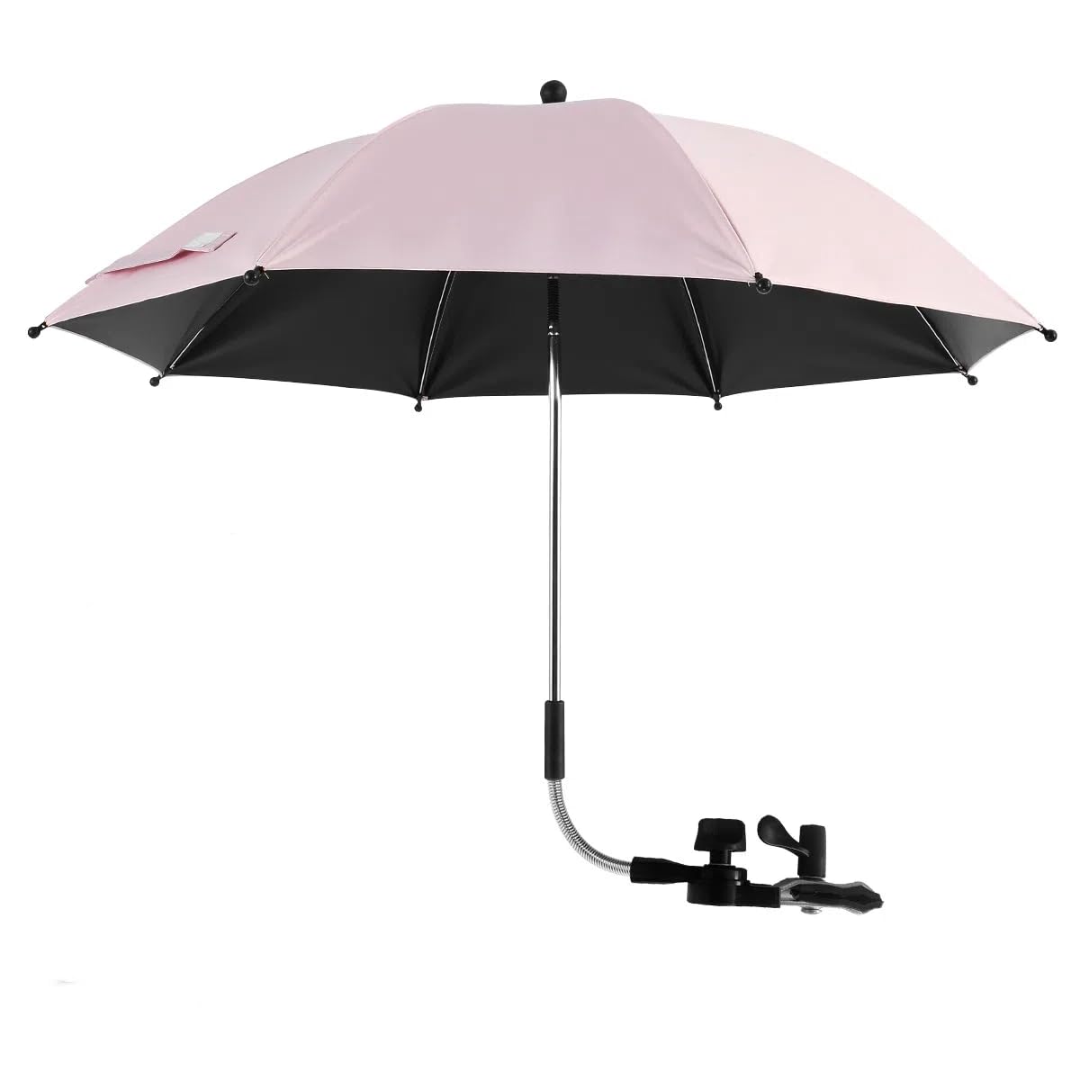 Paraguas universal anti UV 50+, parasol para cochecito de bebé, universal, paraguas de cochecito con pinza ajustable y brazo ajustable, sombrilla para cochecito de bebé, comodidad al aire libre,