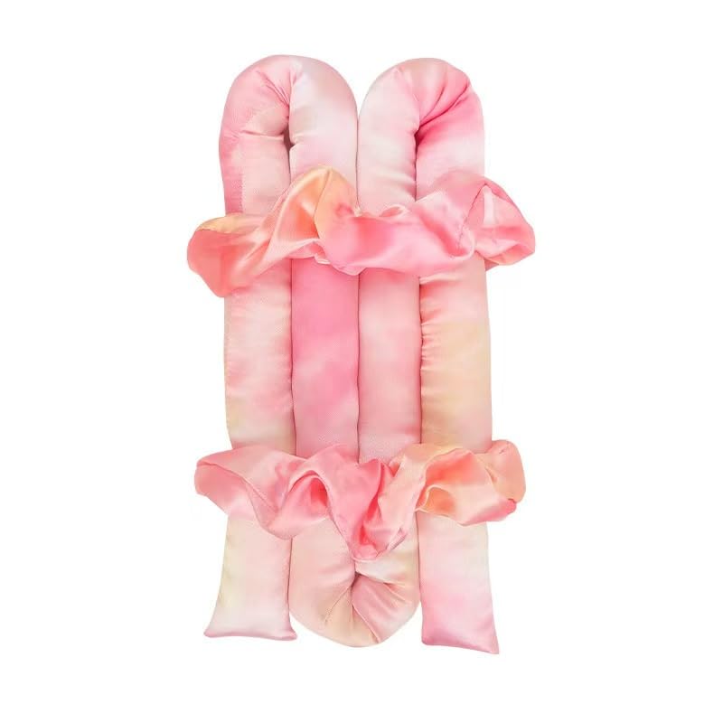 Tikodeo Heatless Hair Curling Set(Pink)