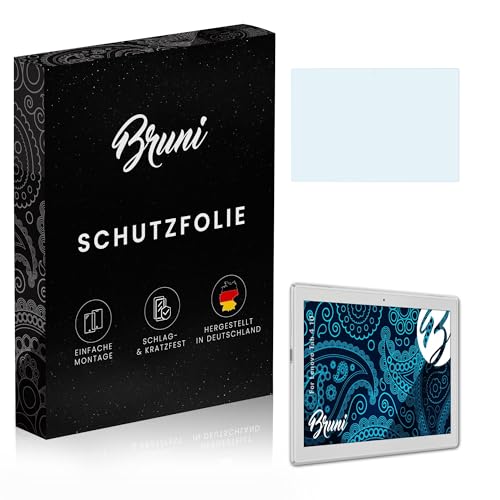 Bruni Película Protectora compatible con Lenovo Tab 4 10 Protector Película, claro Lámina Protectora (2X)