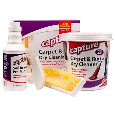 Capture Carpet Total Care Kit 250 - Carpet Deodorizer & Freshener Powder - Spot & Stain Remover - Pet Odor Eliminator - Fresh Natural Scent - Dry Rug Powder Cleaner w/Pre-Mist Spray