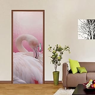 PSSR Autocollants de porte 3D Peintures murales de porte Pelage et bâton autocollants animalCarreaux de miroir Décoration murale 85x215cm