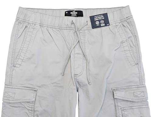 Hollister California Men's Epic Flex Slim Straight Pull-On Twill Cargo Pants HOM-592
