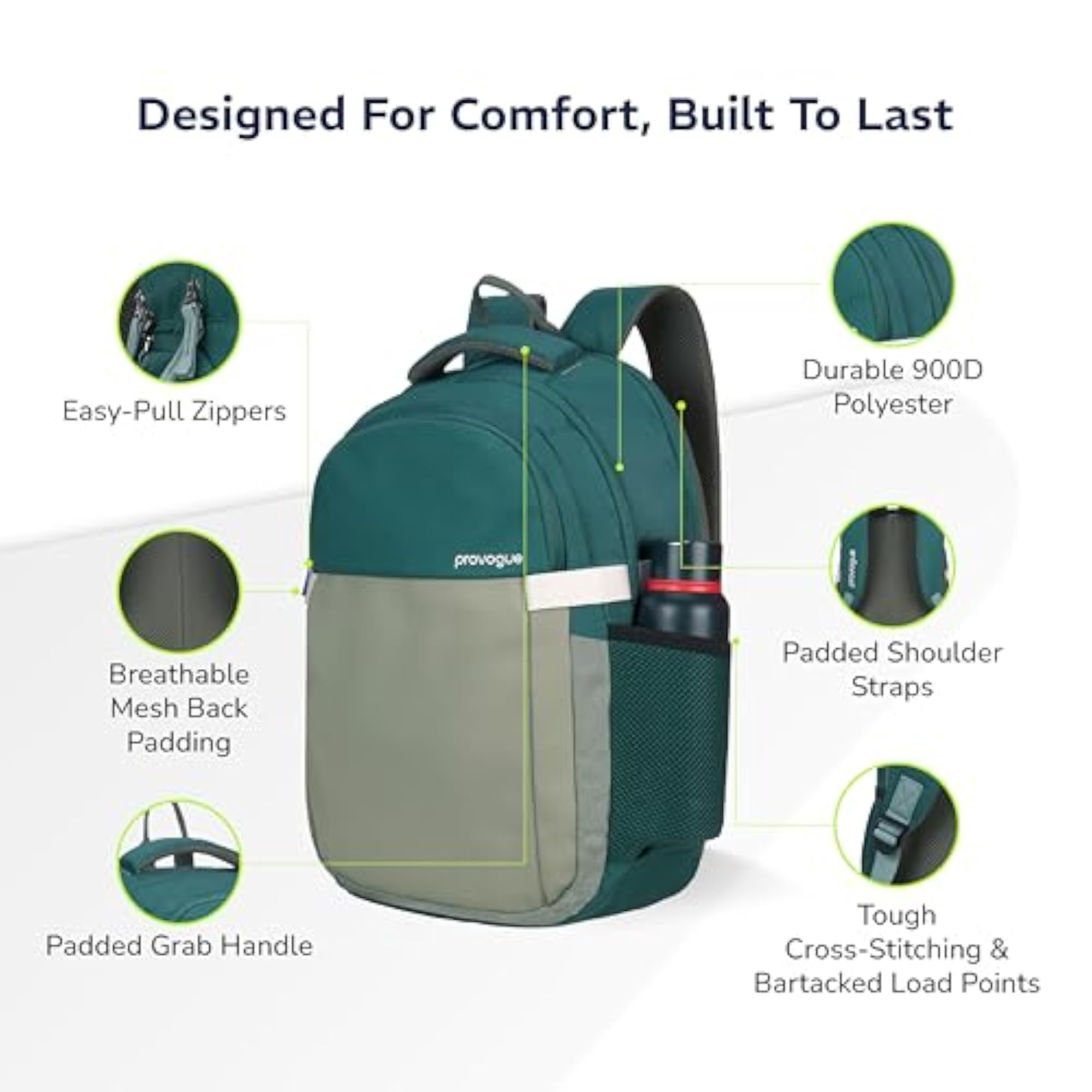 Urban Laptop Backpack 30L with Rain Cover