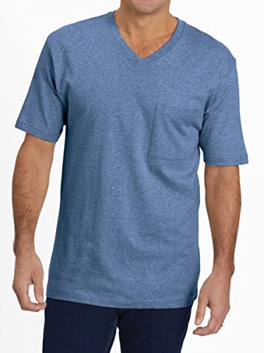 Wihion Mens Short Sleeve Pocket T-Shirts Casual Summer Cotton V Neck Tee Tops2
