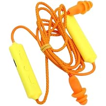 ciciglow Bluetooth Earplug Headphone, Neckband Earbuds with Bluetooth 5.3 and IPX5, for Industrial Workout Running Sports Yellow