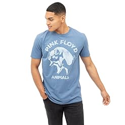 Cotton Soul Pink Floyd Animals T-shirt pour homme Indigo - Les Beatles, Paul McCartney, John Lennon, RIngo Starr, George Harrison