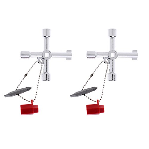 Homyl 2 pçs 5 em 1 Chave de Interruptor Cruzado Estilo Chave Triângulo Quadrado Armário Elétrico