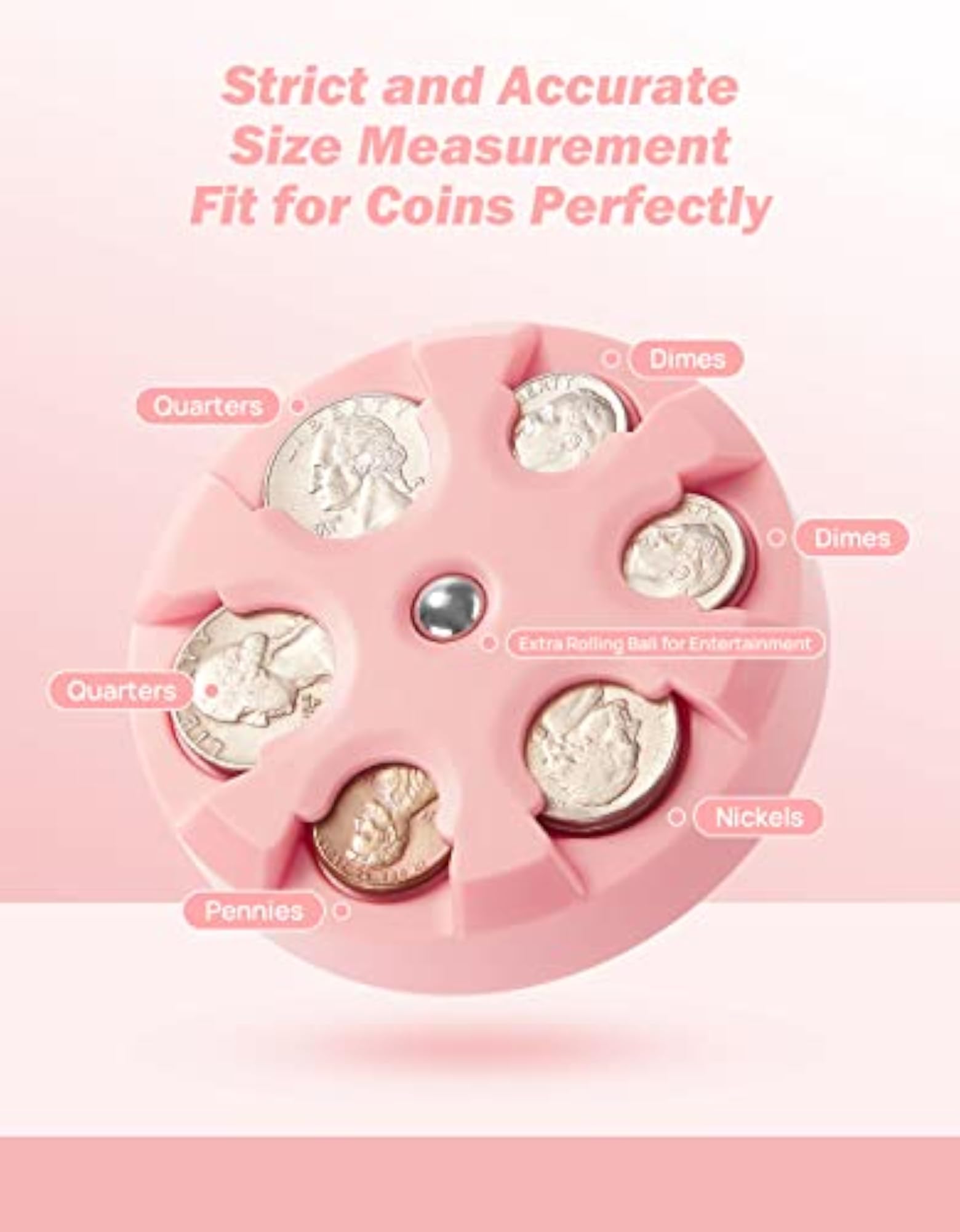 Portable Coin Change Organizer, Universal Coin Storage Holder