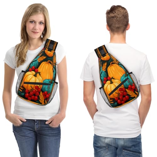 Mochila tipo bandolera azul para viaje y senderismo miniatura 7