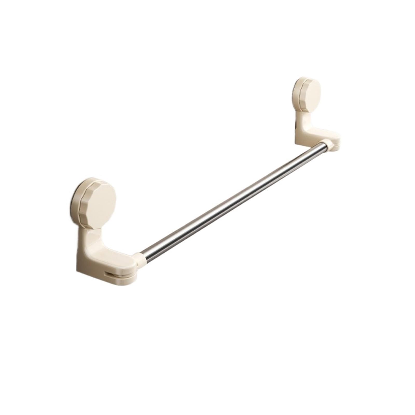 1pc Wall-Mounted Suction Cup Towel Rack Waterproof Strong Retractable(White 50cm)