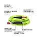 Flexzilla Air Hose with ColorConnex Industrial Type D Coupler and Plug, 3/8 in. x 25 ft., Heavy Duty, Lightweight, Hybrid, ZillaGreen - HFZ3825YW2-D